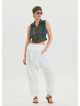 White Bohemian Shalwar with Belt Detail and Pocket 4467